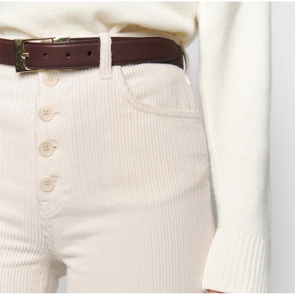 Reformation Cynthia Button Fly High Rise Straight Corduroy Pants - Picture 3 of 12